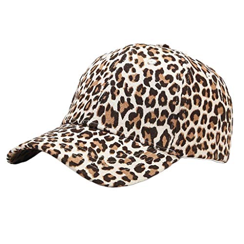 niumanery Unisex Vintage Leopardenmuster Baumwolle Baseballmütze Harajuku Hip Hop Snapback Hut Weiß von niumanery