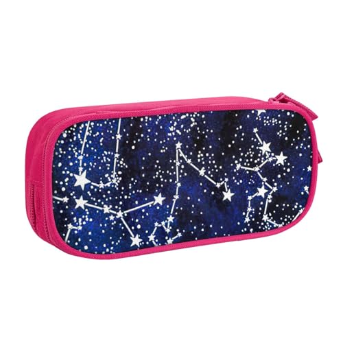 njkhbolk Tragbarer, im Dunkeln leuchtender Schreibwaren-Organizer, großes Fassungsvermögen, doppellagiges Federmäppchen mit Reißverschluss von njkhbolk