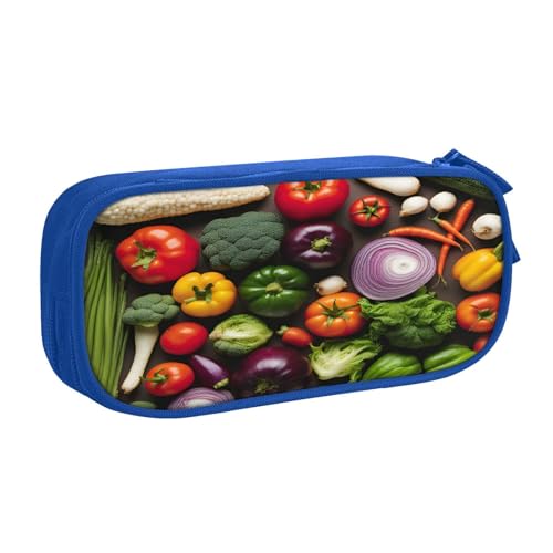 njkhbolk Tragbarer Organizer mit verschiedenen Gemüsesorten, großes Fassungsvermögen, doppellagiges Federmäppchen mit Reißverschluss von njkhbolk