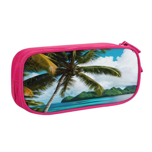 njkhbolk Tragbarer Schreibwaren-Organizer mit Norwegen-Inseln, großes Fassungsvermögen, doppellagiges Federmäppchen mit Reißverschluss von njkhbolk