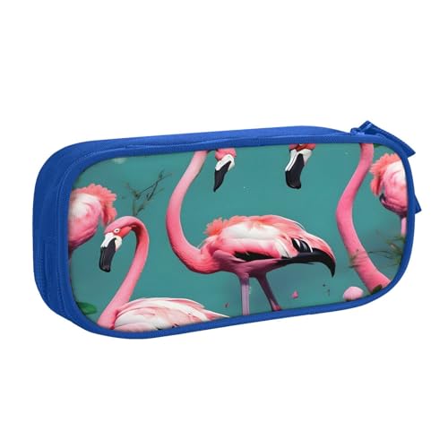 njkhbolk Tragbares Federmäppchen mit Flamingo-Blumendruck, großes Fassungsvermögen, doppellagiges Federmäppchen mit Reißverschluss njkhbolk Tragbares Federmäppchen mit Flamingo-Blumendruck, großes Fassungsvermögen, doppellagiges Federmäppchen mit Reißverschluss von njkhbolk