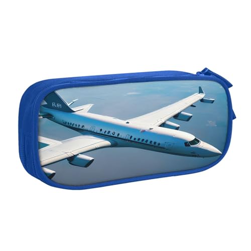 njkhbolk Tragbares Federmäppchen mit Flugzeugdruck, großes Fassungsvermögen, doppellagiges Federmäppchen mit Reißverschluss njkhbolk Tragbares Federmäppchen mit Flugzeugdruck, großes Fassungsvermögen, doppellagiges Federmäppchen mit Reißverschluss von njkhbolk