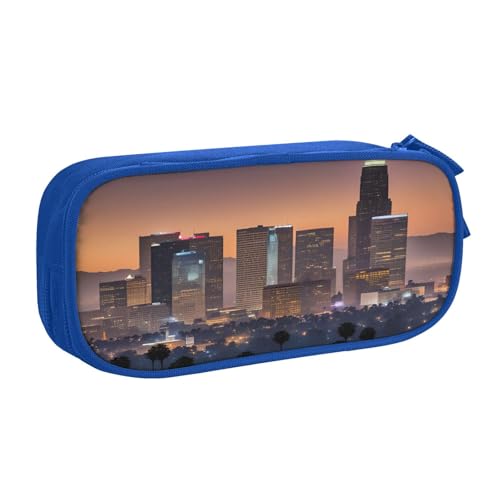 njkhbolk Tragbares Federmäppchen mit Los Angeles Skyline-Druck, großes Fassungsvermögen, doppellagiges Federmäppchen mit Reißverschluss njkhbolk Tragbares Federmäppchen mit Los Angeles Skyline-Druck, großes Fassungsvermögen, doppellagiges Federmäppchen mit Reißverschluss von njkhbolk