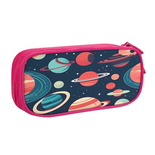 njkhbolk Tragbares Federmäppchen mit Weltraumplaneten-Druck, großes Fassungsvermögen, doppellagiges Federmäppchen mit Reißverschluss njkhbolk Tragbares Federmäppchen mit Weltraumplaneten-Druck, großes Fassungsvermögen, doppellagiges Federmäppchen mit Reißverschluss von njkhbolk