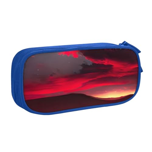 njkhbolk Tragbares Federmäppchen mit doppelschichtigem Reißverschluss und Sternenhimmel bei Nacht von njkhbolk