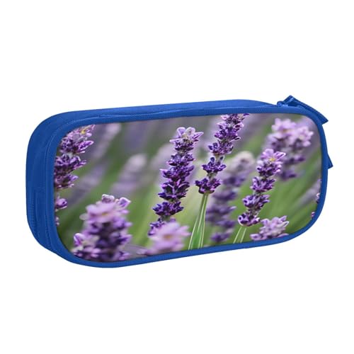 njkhbolk Tragbares Federmäppchen mit doppelschichtigem Reißverschluss und violettem Lavendel-Blumendruck njkhbolk Tragbares Federmäppchen mit doppelschichtigem Reißverschluss und violettem Lavendel-Blumendruck von njkhbolk