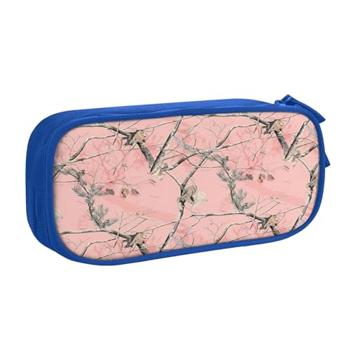 njkhbolk Tragbares Federmäppchen mit rosa Blättern und Camouflage-Druck, großes Fassungsvermögen, doppellagiges Federmäppchen mit Reißverschluss njkhbolk Tragbares Federmäppchen mit rosa Blättern und Camouflage-Druck, großes Fassungsvermögen, doppellagiges Federmäppchen mit Reißverschluss von njkhbolk