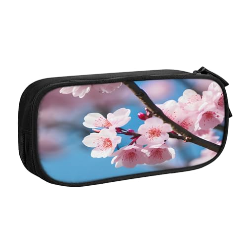 njkhbolk Tragbares Federmäppchen mit rosa Kirschblüten-Aufdruck, großes Fassungsvermögen, doppellagiges Federmäppchen mit Reißverschluss njkhbolk Tragbares Federmäppchen mit rosa Kirschblüten-Aufdruck, großes Fassungsvermögen, doppellagiges Federmäppchen mit Reißverschluss von njkhbolk