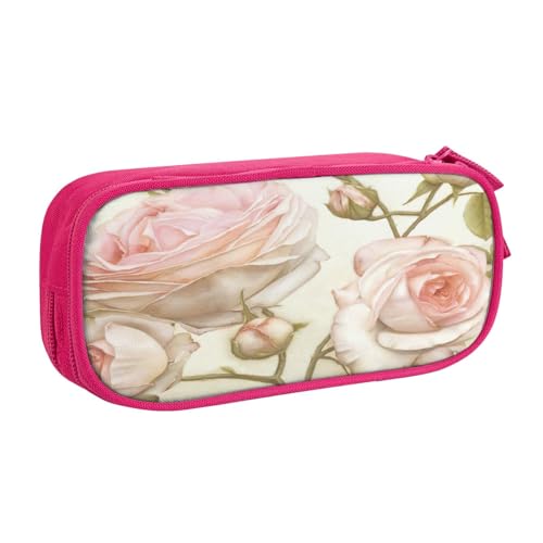 njkhbolk Tragbares Federmäppchen mit rosa Rosen, großes Fassungsvermögen, doppellagiges Federmäppchen mit Reißverschluss njkhbolk Tragbares Federmäppchen mit rosa Rosen, großes Fassungsvermögen, doppellagiges Federmäppchen mit Reißverschluss von njkhbolk