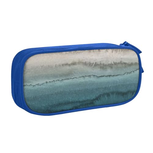 njkhbolk Tragbares Schreibwaren-Organizer, großes Fassungsvermögen, doppelschichtiges Federmäppchen mit Reißverschluss von njkhbolk