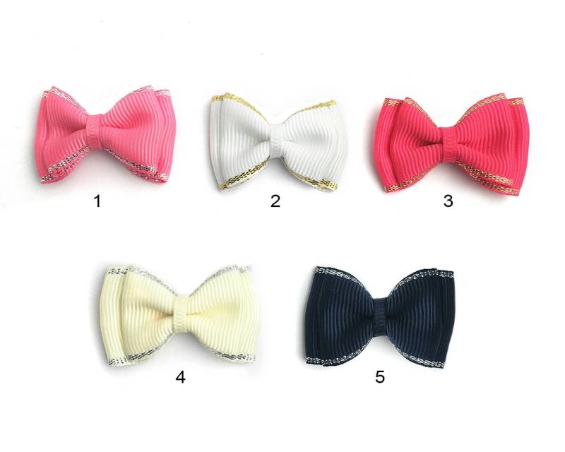 Winzige Schleifenverzierung, Ripsbandschleife, Minischleife, Applikationen Zum Aufnähen, Glitzerschleife, Geschenkschleife, Basteln, Scrapbooking von nloiscrafts