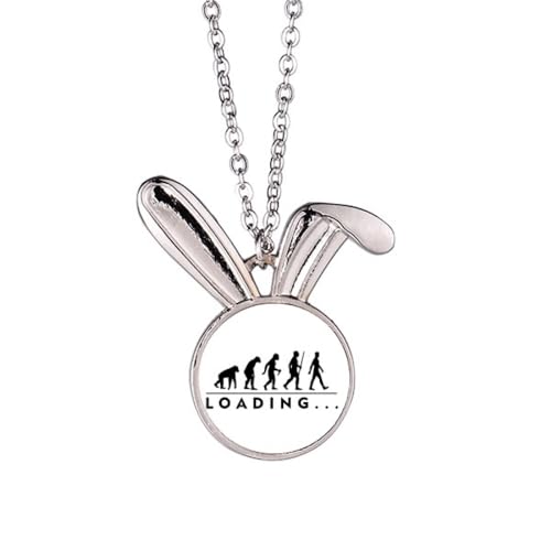 Affe Mensch Evolutionäre Zivilisation Kaninchen Halskette Anhänger Häschen Tier Schmuck Geschenk Affe Mensch Evolutionäre Zivilisation Kaninchen Halskette Anhänger Häschen Tier Schmuck Geschenk von no/no