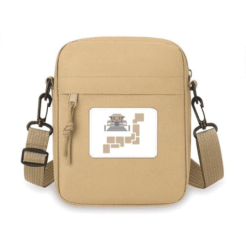 Ancient Inheritance Steped Architecture Crossbody Bag Handy Geldbörsen Handtasche Schulter Mini Bag Ancient Inheritance Steped Architecture Crossbody Bag Handy Geldbörsen Handtasche Schulter Mini Bag von no/no