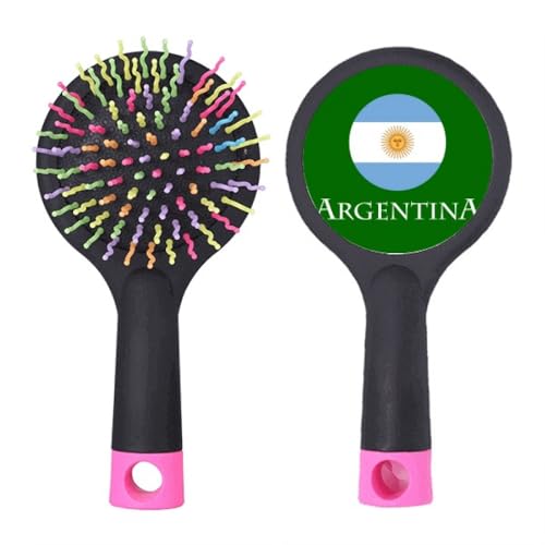 Argentinischer Fußball Südamerikanische Flagge Salon Entwirrung Haarbürste Kissen Basis von no/no