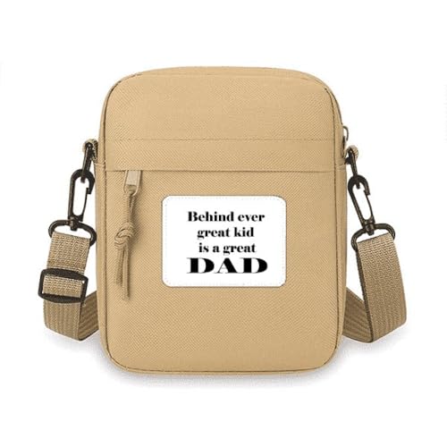 Behind Great Dad Father's Festival Quote Crossbody Bag Cell Phone Purses Handbag Shoulder Mini Bag von no/no