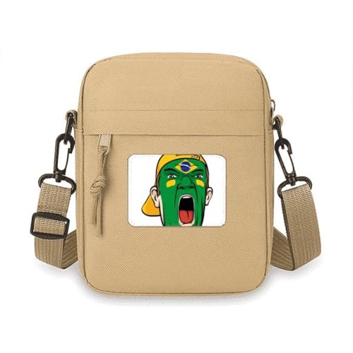 Brasilien Nationalflagge Make-up Screang Cap Crossbody Tasche Handy Geldbörsen Handtasche Schulter Mini Tasche von no/no