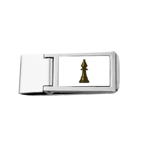 Bronze Schachsoldat Brettspiel Match Slim Geldklammer Edelstahl Halter Pocket Wallet von no/no