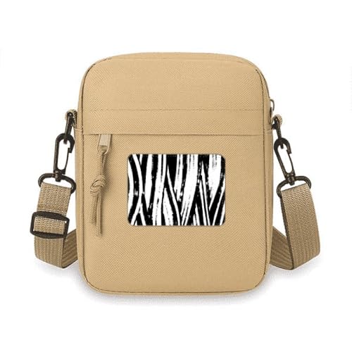 Brushwork Umhängetasche mit vertikaler Linienstruktur, für Handy, Geldbörse, Handtasche, Schultertasche, Mini-Tasche von no/no