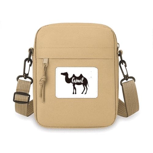 Camel Schwarz und Weiß Tier Crossbody Tasche Handy Geldbörsen Handtasche Schulter Mini Tasche von no/no