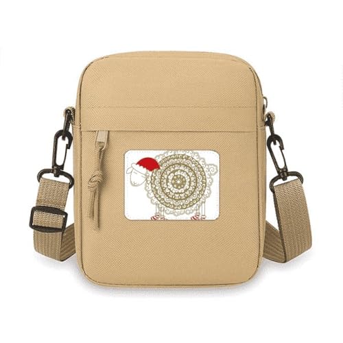 Cartoon-Schaf-Mütze, Socken, Crossbody-Tasche, Handy-Geldbörse, Handtasche, Schultertasche, Mini-Tasche von no/no