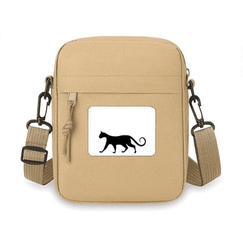 Charng Umhängetasche für Katzenliebhaber, Tierkunst, Umhängetasche, Handytasche, Handtasche, Mini-Umhängetasche, Schwarz von no/no