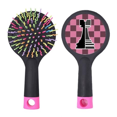 Checkerboard Rook Black Word Schachsalon Entwirrende Haarbürste Kissen Basis von no/no