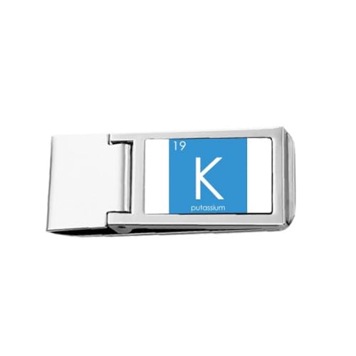 Chestry Elements Periodentabelle Alkali Metall Kalium K Slim Geldklammer Edelstahl Halter Pocket Wallet von no/no