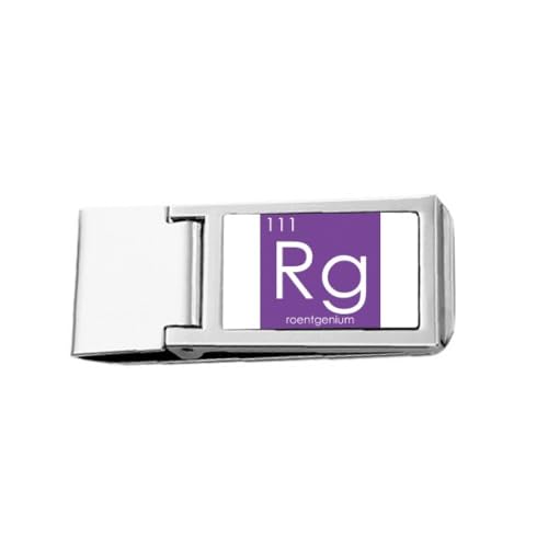 Chestry Elements Periodentabelle Übergangsmetalle Roentgenium Rg Slim Geldklammer Edelstahl Halter Pocket Wallet von no/no