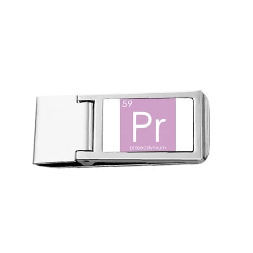 Chestry Elements Periodentisch Lanthanide Praseodyum Pr Slim Money Clip Stainless Holder Pocket Wallet von no/no