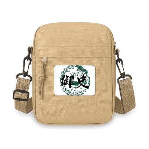 China Ancient Censor Green Deer Pattern Crossbody Bag Handy Geldbörsen Handtasche Schulter Mini Bag von no/no