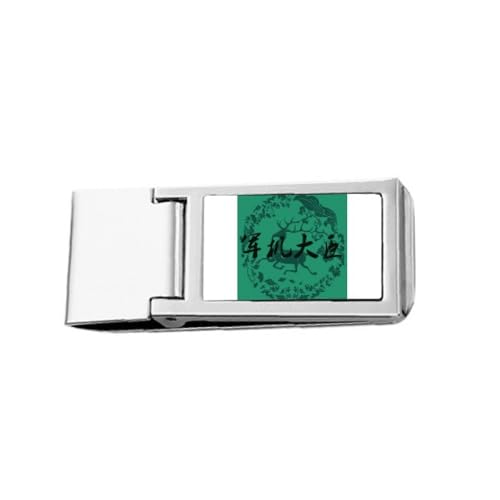 China Ancient Grandnister Green Deer Pattern Slim Money Clip Stainless Holder Pocket Wallet von no/no
