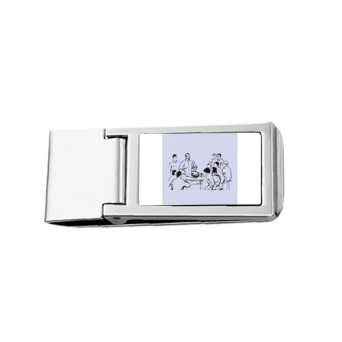 Chinesische rote pädagogische Propaganda Senior Slim Geldklammer Edelstahl Halter Pocket Wallet von no/no