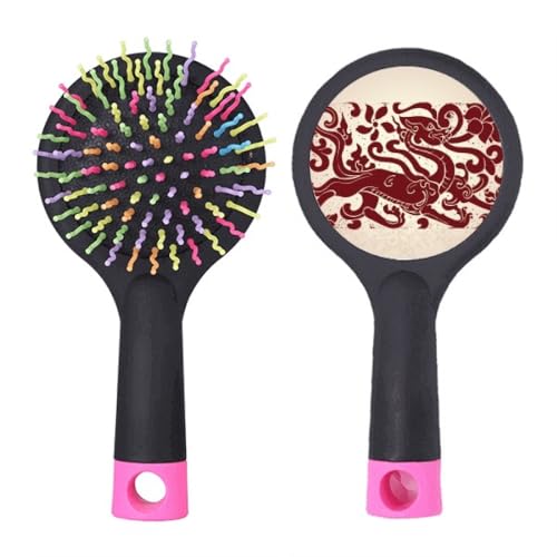 Chinesischer Drache Tierporträt Salon Entwirrung Haarbürste Kissen Basis von no/no