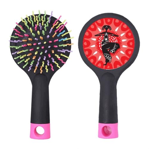 Dance Celebrate Outline Mexiko Mexikanischer Salon Entwirrung Haarbürste Kissen Basis von no/no