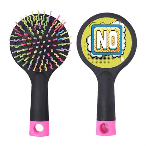 Dialog Bubble No Word Art Deco Fashion Salon Entwirrende Haarbürste Kissen Basis von no/no