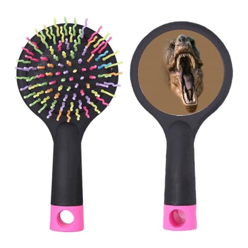 Dinosaurier Tyrannosaurus Rex öffnet Mund Zähne Salon Entwirrung Haarbürste Kissen Basis von no/no