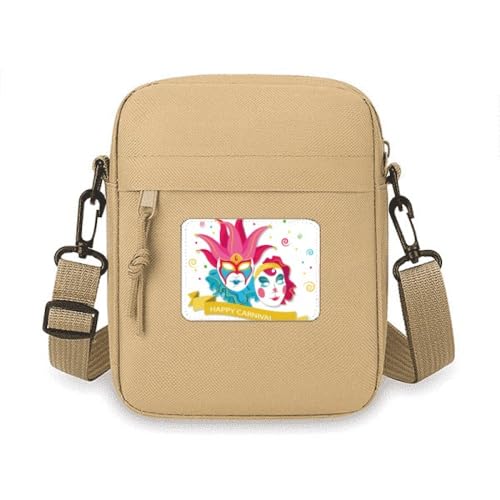 Double Head Happy Carnival Of Venice Crossbody Bag Handy Geldbörsen Handtasche Schulter Mini Bag von no/no