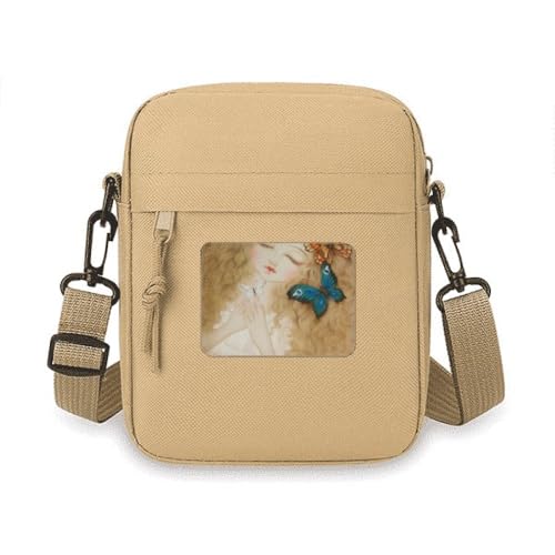 Dress Pretty Girl Chinesische Malerei Crossbody Tasche Handy Geldbörsen Handtasche Schulter Mini Tasche Dress Pretty Girl Chinesische Malerei Crossbody Tasche Handy Geldbörsen Handtasche Schulter Mini Tasche von no/no