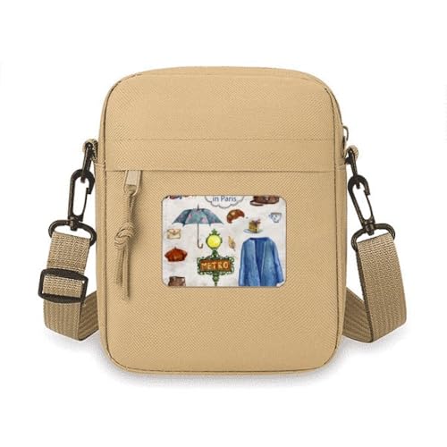 Dress Umbrella France Life Crossbody-Tasche, Handy-Geldbörse, Handtasche, Schultertasche, Mini-Tasche Dress Umbrella France Life Crossbody-Tasche, Handy-Geldbörse, Handtasche, Schultertasche, Mini-Tasche von no/no
