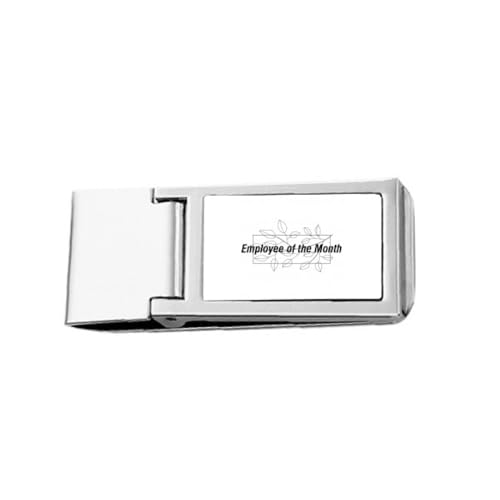 Excellent Employee Line Geldbörse mit Blumenmotiv, schmal, aus Edelstahl von no/no