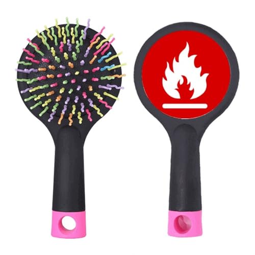 Feuerrote quadratische Warnmarkierung Salon Entwirrung Haarbürste Kissen Basis von no/no