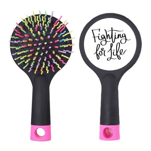 Fighting for Life Zitat Art Deco Fashion Salon Entwirrende Haarbürste Kissen Basis von no/no