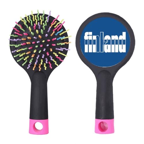Finnland Länderflagge Name Salon Entwirrung Haarbürste Kissen Basis von no/no