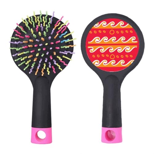 Fire Wave Mexico Totems Antike Zivilisation Salon Entwirrende Haarbürste Kissen Basis von no/no