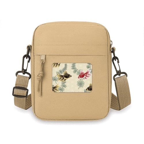 Fish Watergrass Japan Crossbody Bag Handy Geldbörsen Handtasche Schulter Mini Tasche von no/no