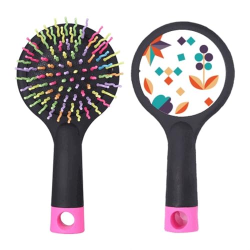 Flower Pixel Paint Art Deco Fashion Salon Entwirrende Haarbürste Kissen Basis von no/no