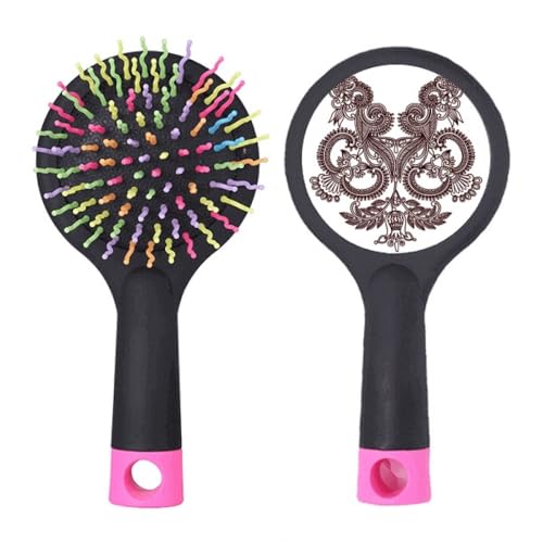 Flower s Symmetry Art Grain Umriss Salon Entwirrung Haarbürste Kissen Basis von no/no