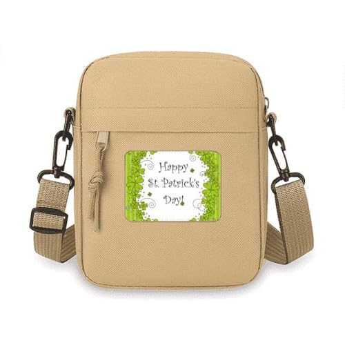 Four Ireland Happy St. Patrick's Day Umhängetasche, Handytasche, Handtasche, Mini-Umhängetasche von no/no