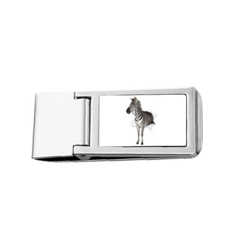 Geldscheinklammer aus Edelstahl mit geprägtem Tier, schlankes Design, Geldscheinklammer von no/no