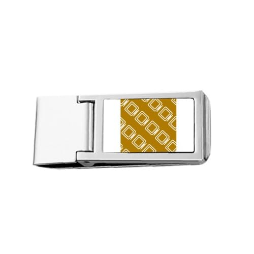 Geldscheinklammer mit Display-Computer-Verschlussmustern, schmal, aus Edelstahl von no/no
